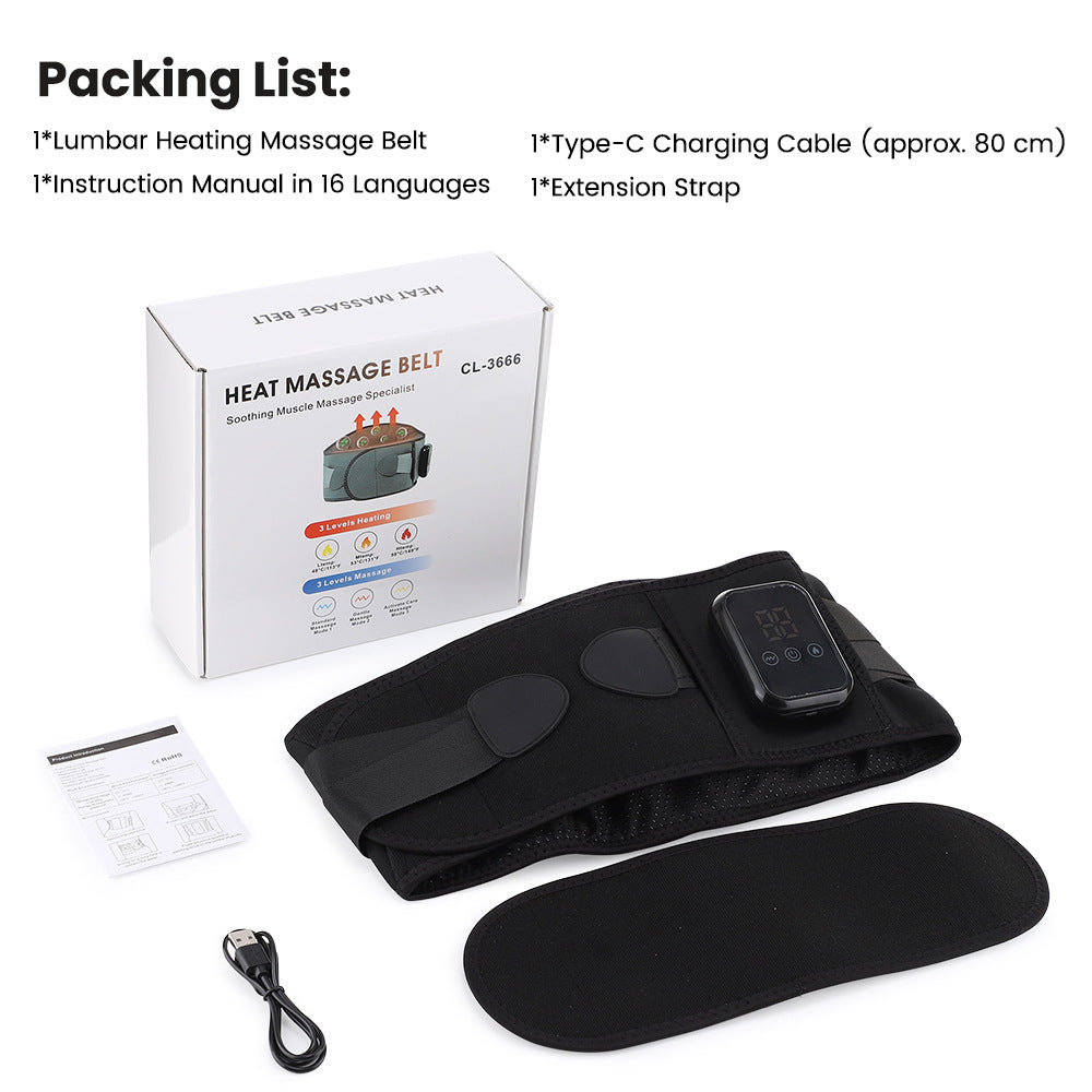 Heat Waist Massager - Thermal Pain Relief Belt