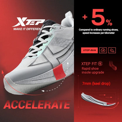 XTEP 2000km 5.0 Running Shoes Soft Universal Sneakers Cushion Durable Jogging Wear-Resistant Lightweight Shoes