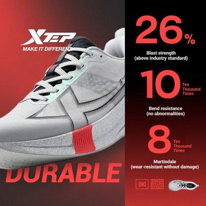 XTEP 2000km 5.0 Running Shoes Soft Universal Sneakers Cushion Durable Jogging Wear-Resistant Lightweight Shoes